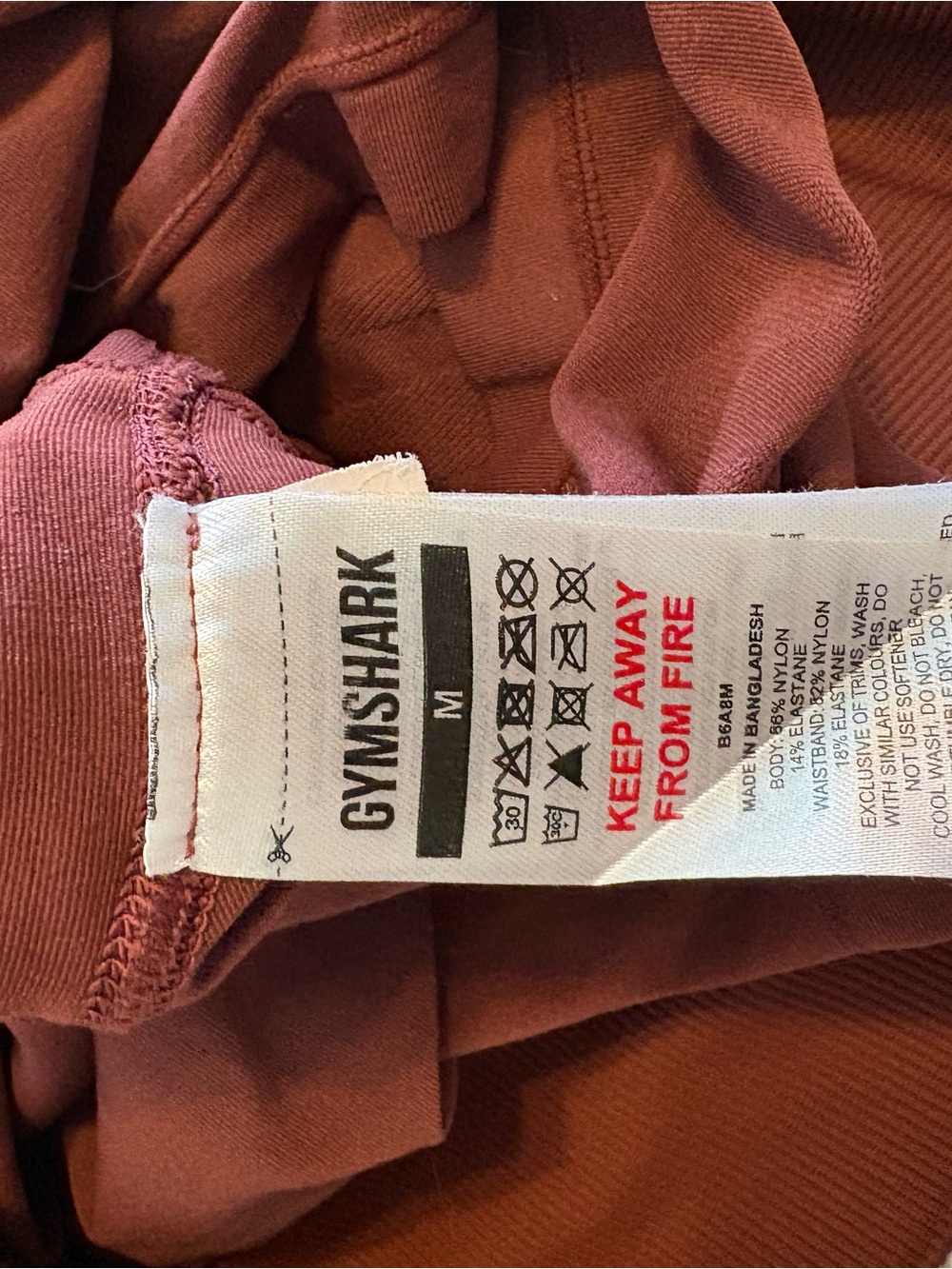 Gymshark High-Waist Seamless Shorts in Burgundy - Picture 3 of 3